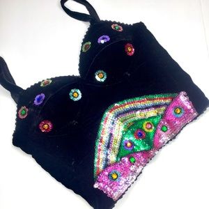 Rare Vintage Sequin Corset Top